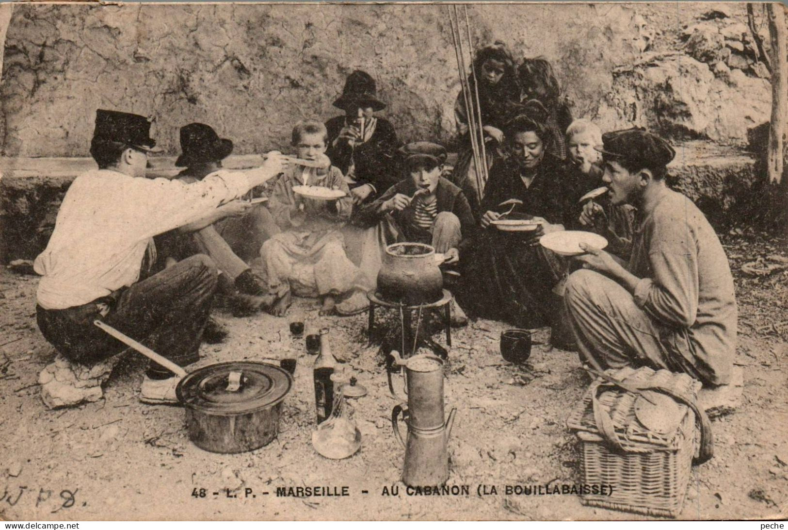 N°2615 W -cpa Marseille -au Cabanon - La Bouillabaisse- - Ohne Zuordnung