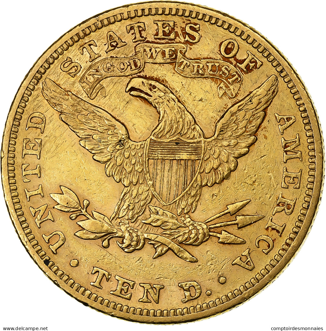 États-Unis, $10, Eagle, Coronet Head, 1891, Philadelphie, Or, TTB, KM:102 - 10$ - Eagles - 1866-1907: Coronet Head