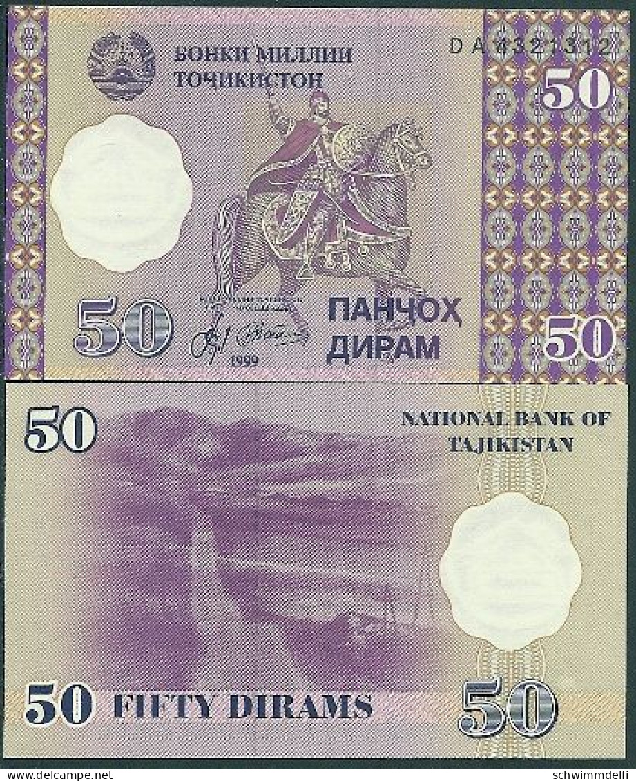 TADSCHIKISTAN - TADJIKISTÁN - 50 DRAM 1999 - P-13 - SIN CIRCULAR - UNZIRKULIERT - UNCIRCULATED - Tadzjikistan