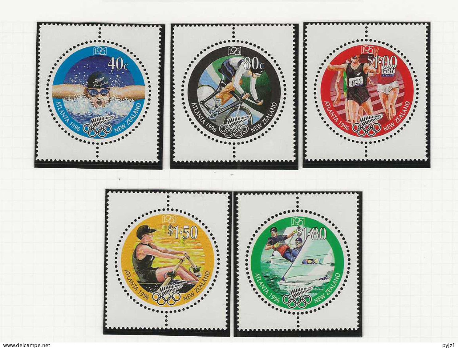 1996 MNH New Zealand Mi 1526-30 Postfris** - Neufs