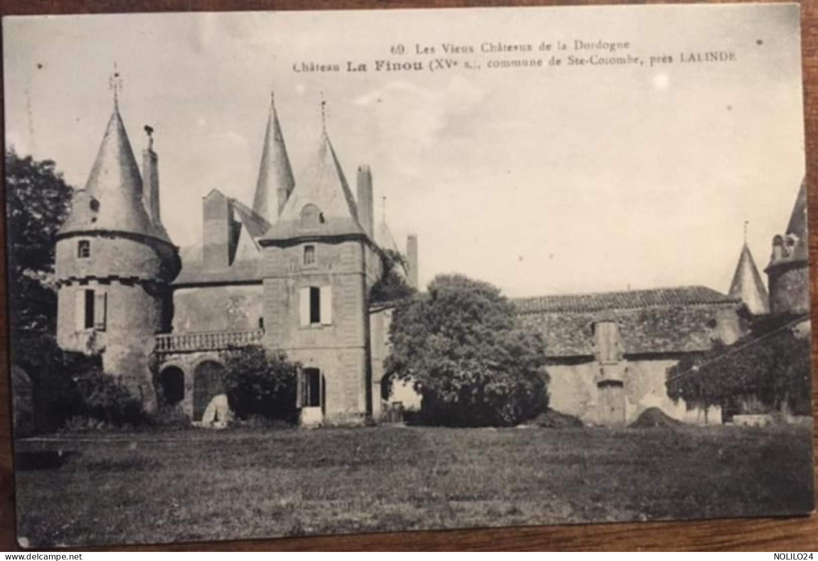 Cpa 24 Dordogne, Ste Colombe, Château La Finou, Série Les Vieux Châteaux De La Dordogne, écrite En 1912 - Andere & Zonder Classificatie