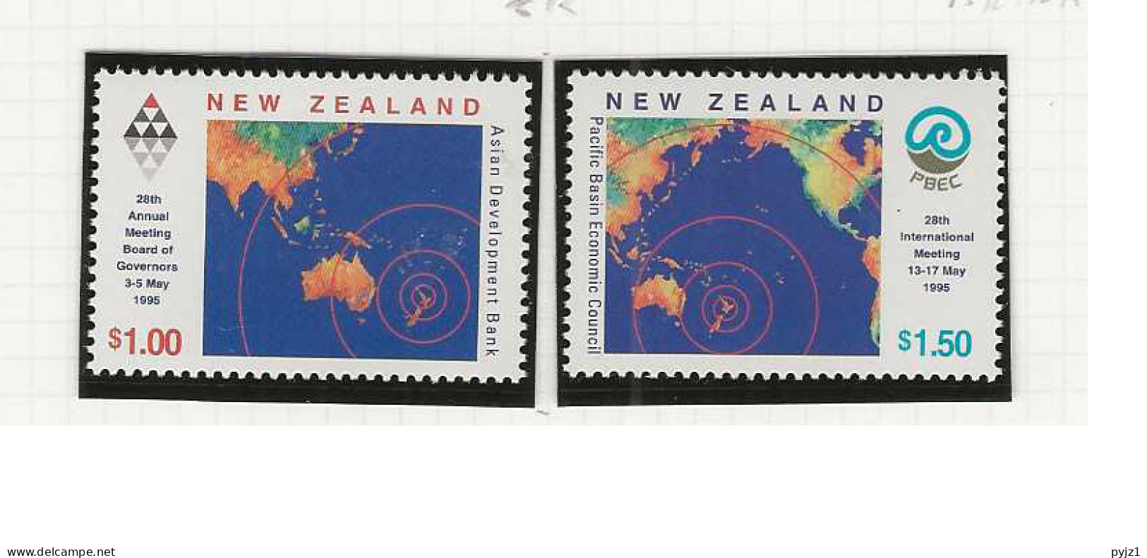 1995 MNH New Zealand Mi 1425-26 Postfris** - Ungebraucht