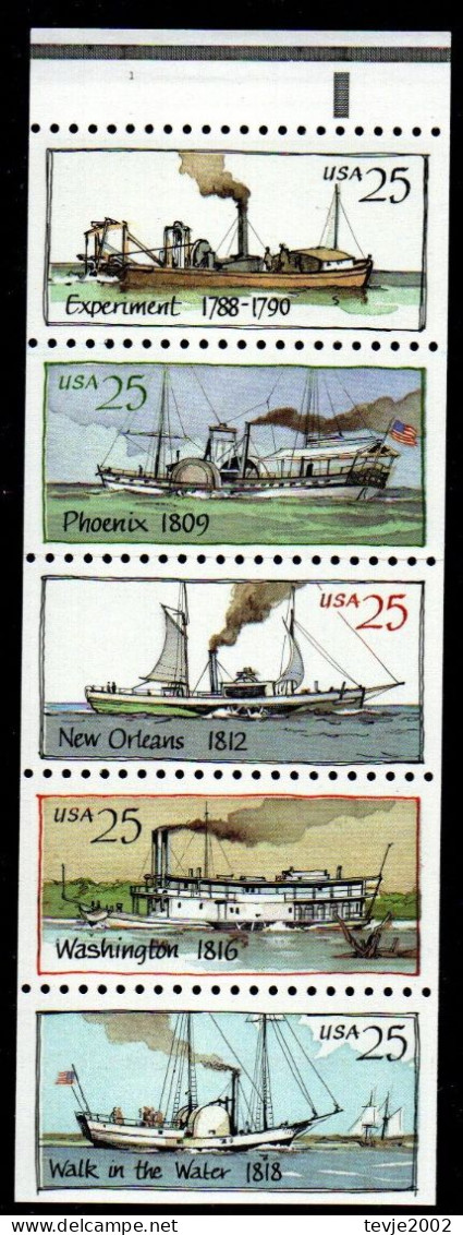 USA 1989 - Mi.Nr. 2031 - 2035 - Postfrisch MNH - Schiffe Ships - Schiffe