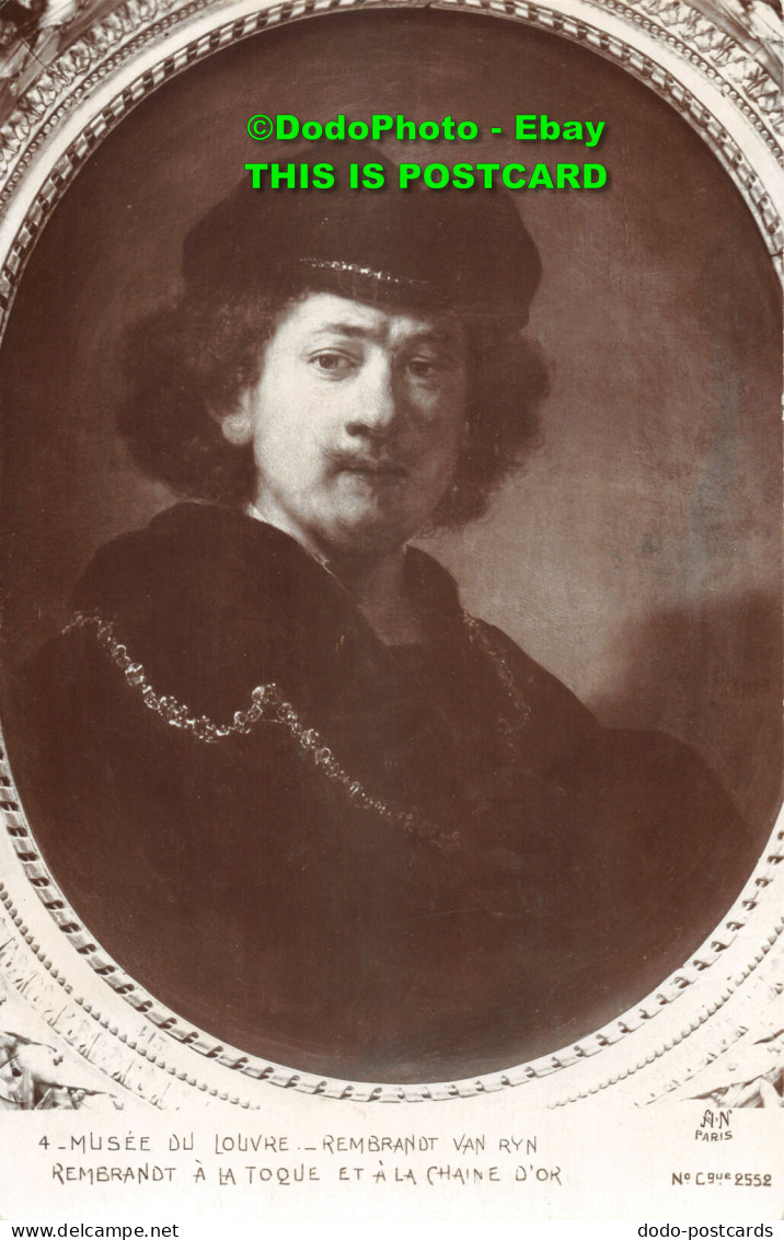 R418898 4. Musee Du Louvre. Rembrandt Van Ryn. Rembrandt A La Toque Et A La Chai - Monde