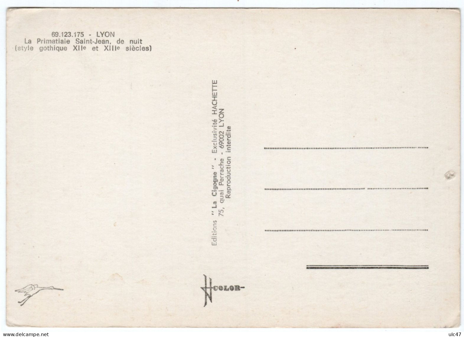- 69 - LYON. - La Primatiale Saint-Jean, De Nuit (style Gothique XIIe Et XIIIe Siècles) - Scan Verso - - Sonstige & Ohne Zuordnung