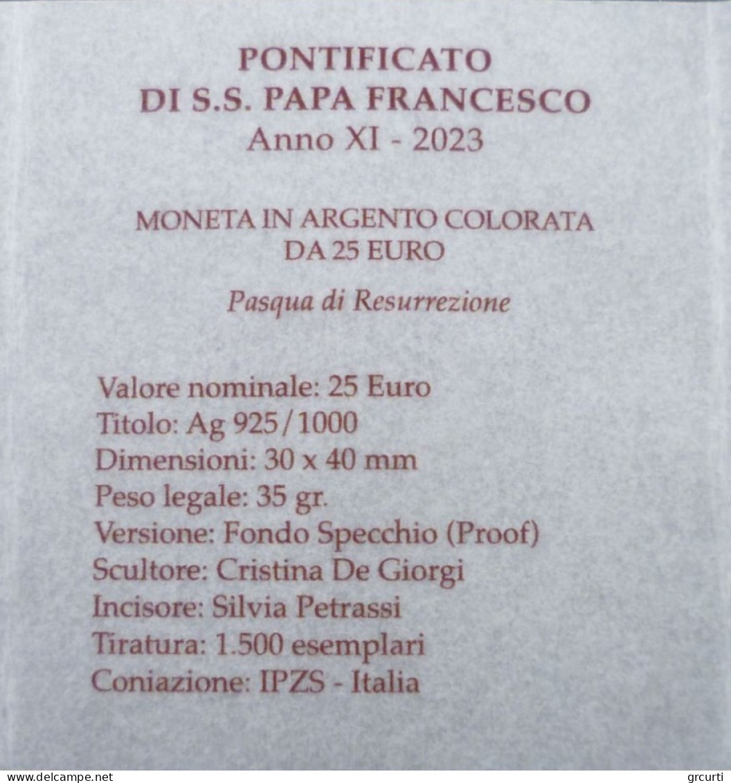 Vaticano - 25 Euro 2023 - Pasqua Di Resurrezione - UC# 305 - Vaticano (Ciudad Del)