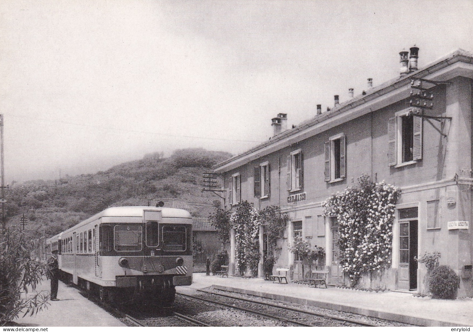 Stazione Di Grignasco Ferrovia Della Valsesia Automotrici Diesel FS - Autres & Non Classés