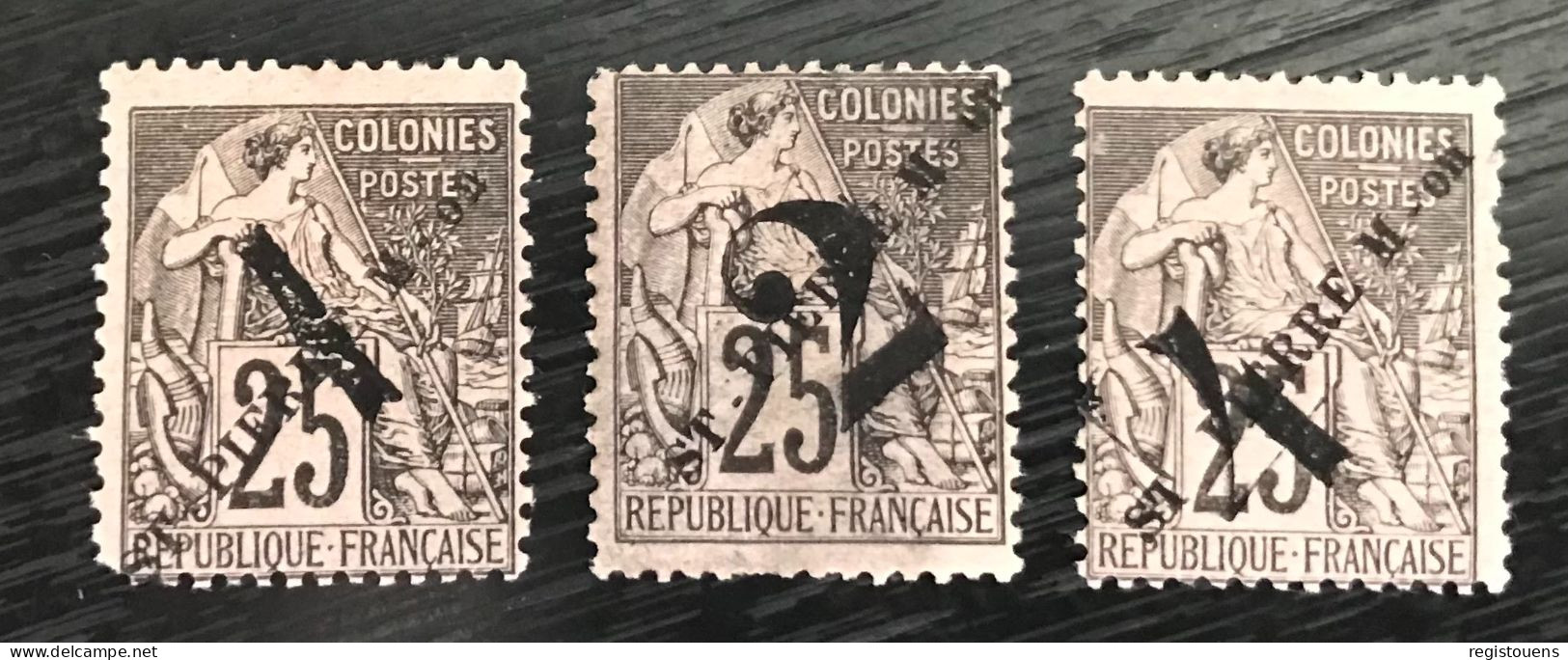 Lot De 3 Timbres Saint Pierre Et Miquelon 1891 Yt N° 45 À 47 - Nuovi