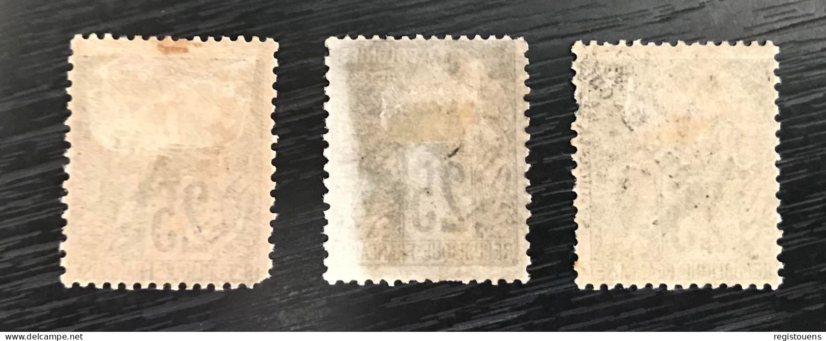 Lot De 3 Timbres Saint Pierre Et Miquelon 1891 Yt N° 45 À 47 - Unused Stamps