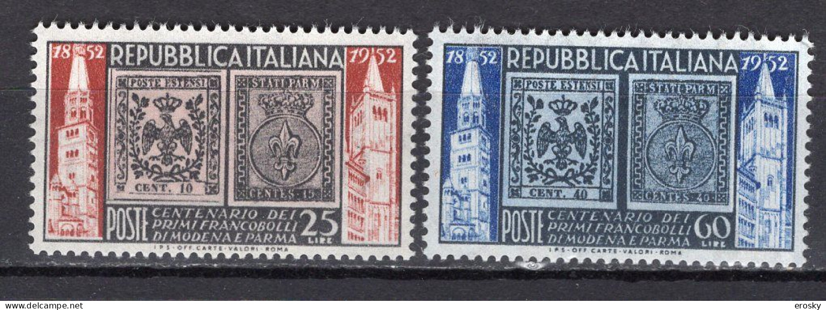 Y0164 - ITALIA Ss N°689/90 - ITALIE Yv N°627/28 ** TIMBRES DE MODENA ET PARMA - 1946-60: Mint/hinged