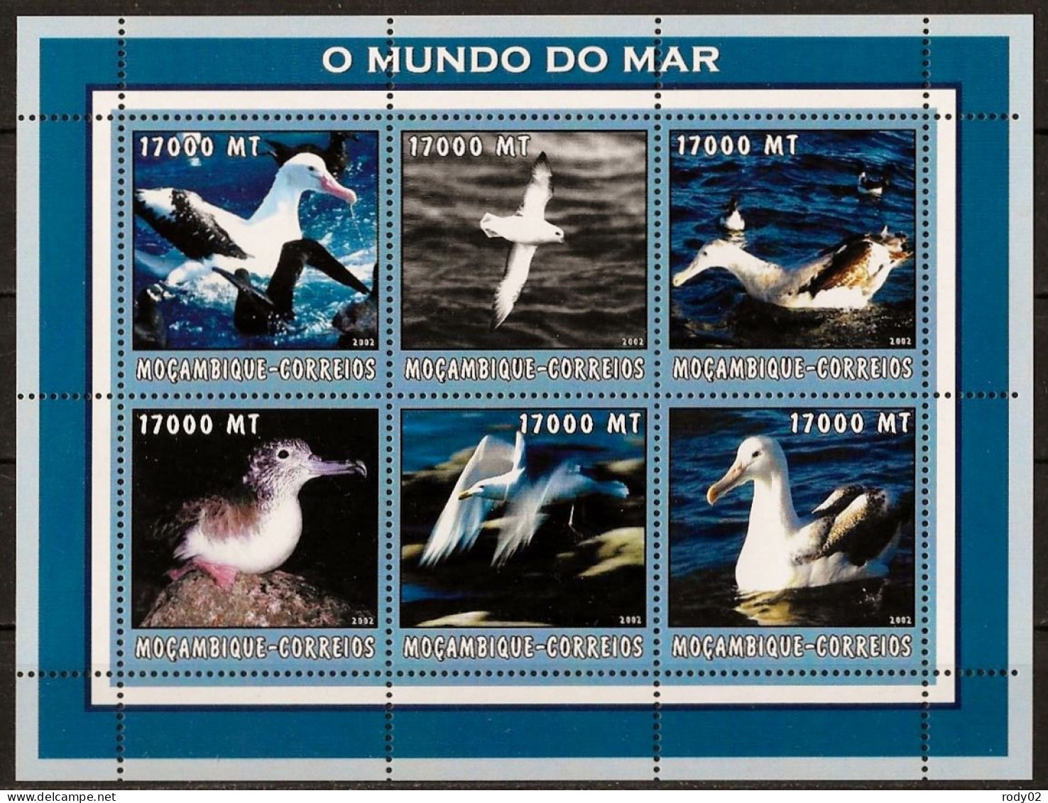 MOZAMBIQUE - OISEAUX - ALBATROS - N° 2144 A 2149 ET BF 132 - NEUF** MNH - Marine Web-footed Birds