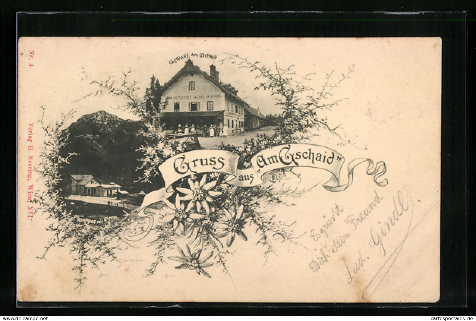 AK Prein, Gasthaus Am Gschaid, Bes. Johann Greifensteiner  - Other & Unclassified