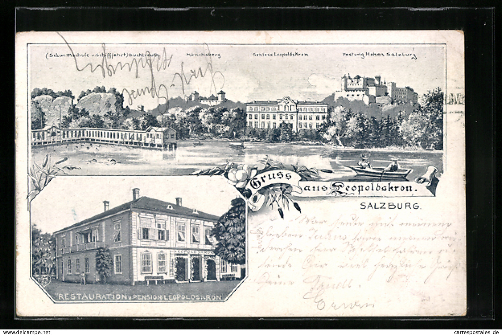 AK Salzburg, Restaurant Leopoldskron, Mönchsberg Und Festung  - Other & Unclassified