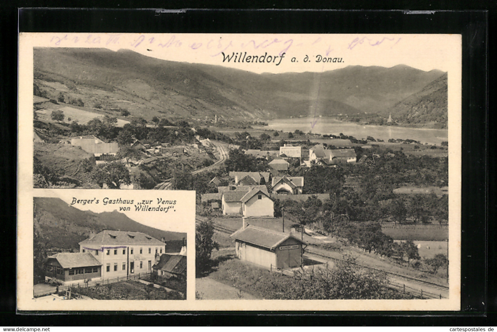 AK Willendorf A. D. Donau, Berger`s Gasthaus Zur Venus Von Willendorf  - Andere & Zonder Classificatie