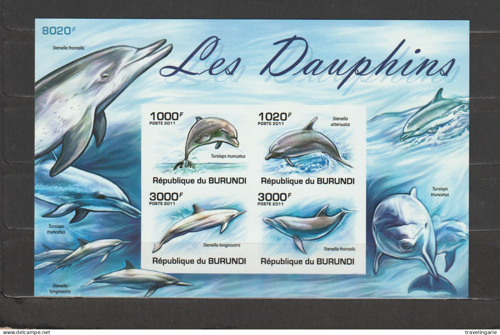 Burundi 2011 Dolphins / Les Dauphins S/S Imperforate / ND MNH/** - Hojas Y Bloques