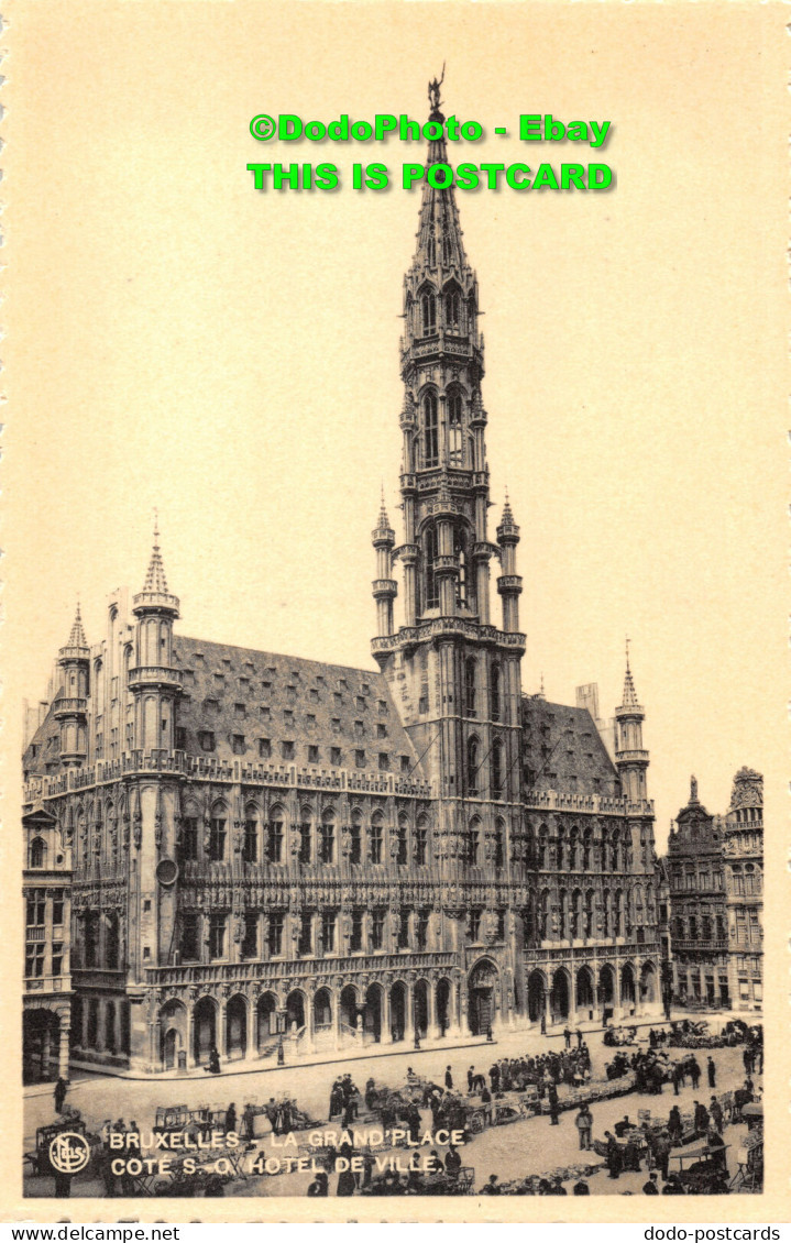 R419350 Nels. Bruxelles. La Grand Place. Cote S. O. Hotel De Ville. Ern. Thill. - Monde