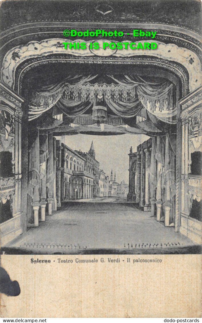 R418575 Salerno. Teatro Comunale G. Verdi. Il Palcoscenico. 160753. Ditta Vincen - Monde