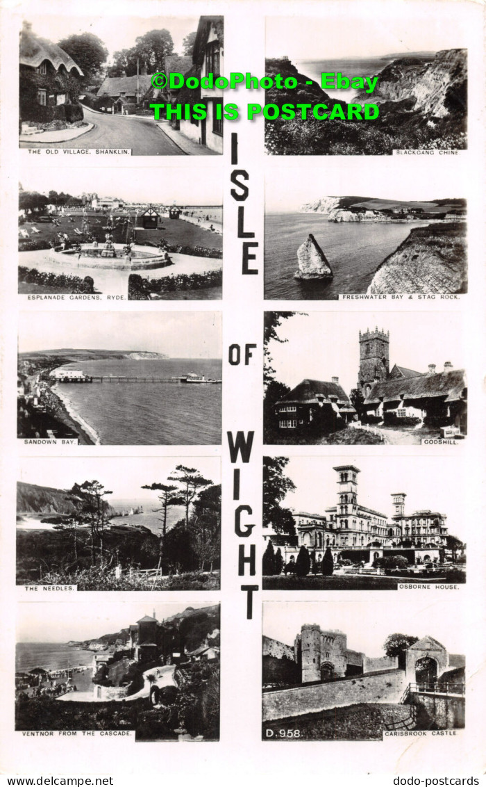 R418583 Isle Of Wight. D. 958. RP. Dean. The Bay Series. 1950. Multi View - Monde