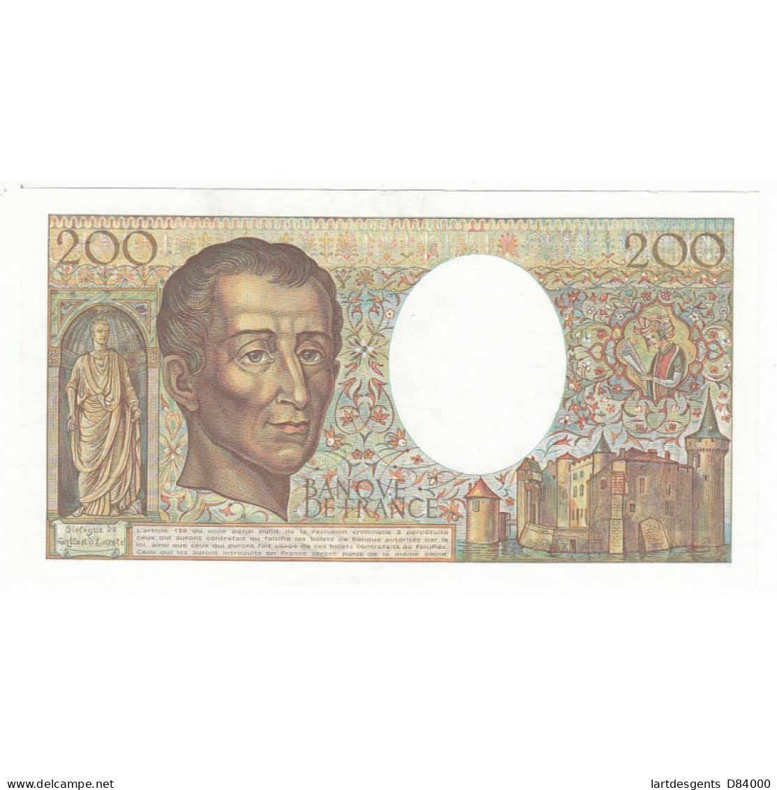 200 Francs MONTESQUIEU 1987 Fayette 70.5 - 200 F 1981-1994 ''Montesquieu''