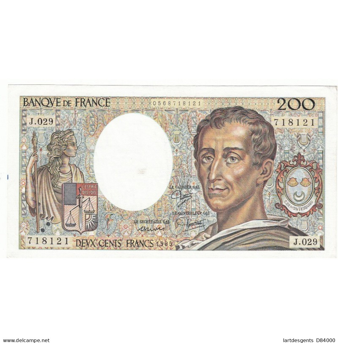 200 Francs MONTESQUIEU 1987 Fayette 70.7 SPL - 200 F 1981-1994 ''Montesquieu''