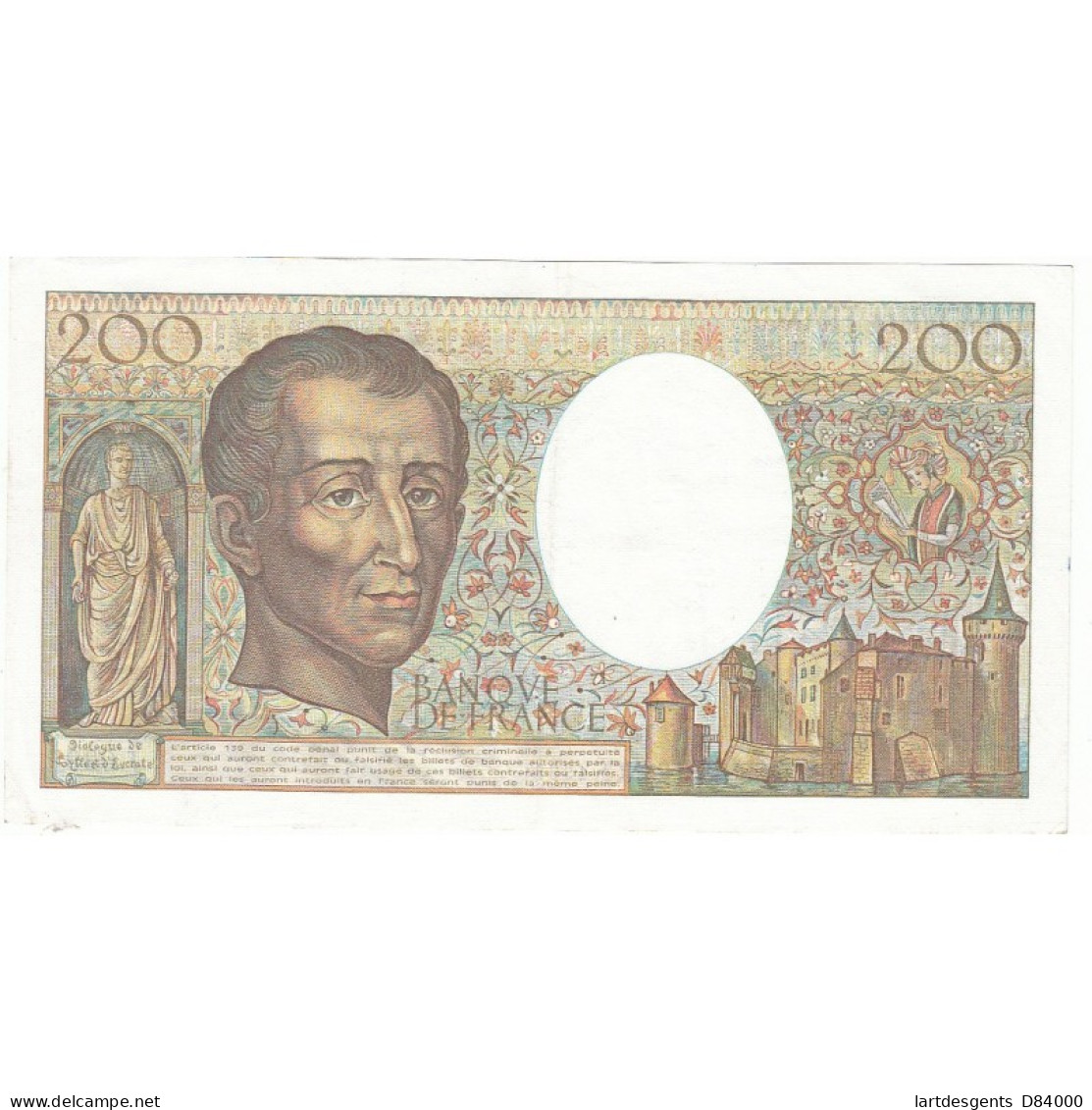 200 Francs MONTESQUIEU 1987 Fayette 70.7 SPL - 200 F 1981-1994 ''Montesquieu''