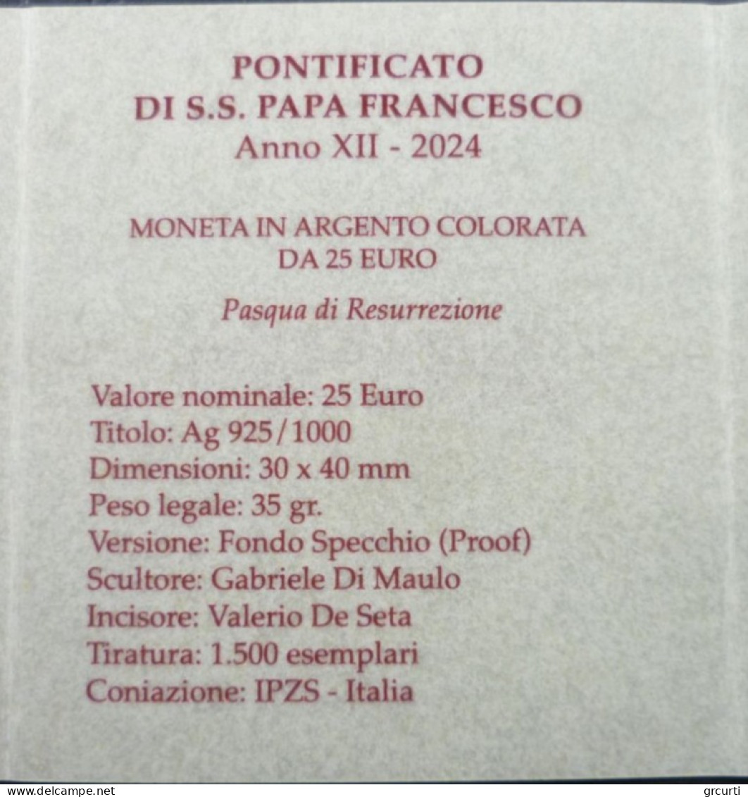 Vaticano - 25 Euro 2024 - Pasqua Di Resurrezione - UC# 322 - Vaticaanstad