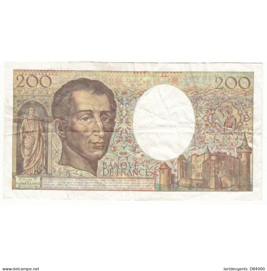 200 Francs MONTESQUIEU 1994 Fayette 71.1 TTB - 200 F 1981-1994 ''Montesquieu''