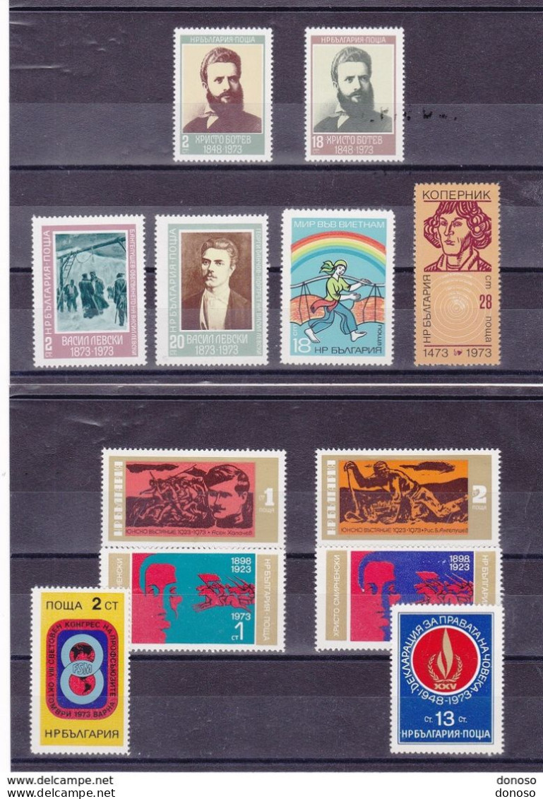 BULGARIE 1973 Yvert 1990-1992 + 1999 + 2006-2007 + 2014-2015 + 2022 + 2032-2034 NEUF** MNH - Unused Stamps