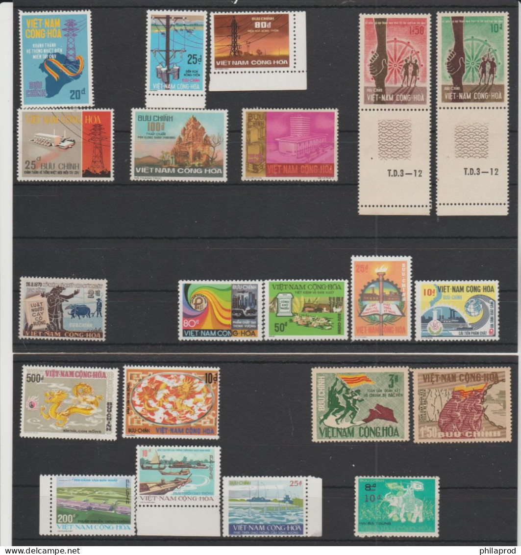 S.VIETNAM  LOT 21 UNISSUED STAMPS Complete  **MNH  Michel  610€  VF - Vietnam