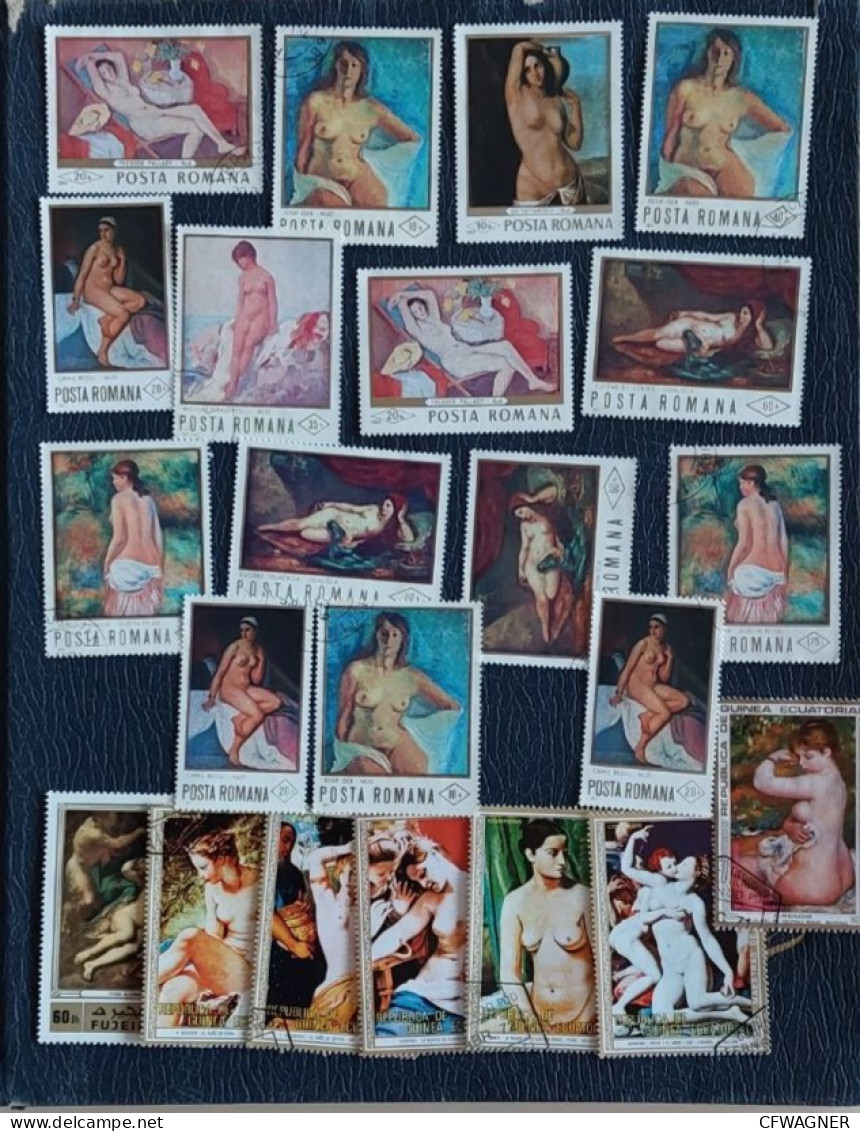 ART - Stamp Collection Incl Picasso Etc. - Verzamelingen (zonder Album)