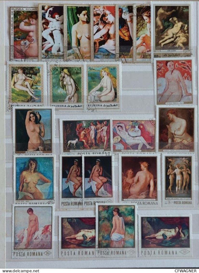 ART - Stamp Collection Incl Picasso Etc. - Collections (without Album)