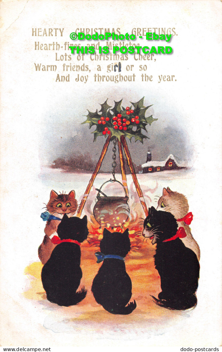 R419026 Hearty Christmas Greetings. Hearth Fires And Mistletoe Lots Of Christmas - Monde