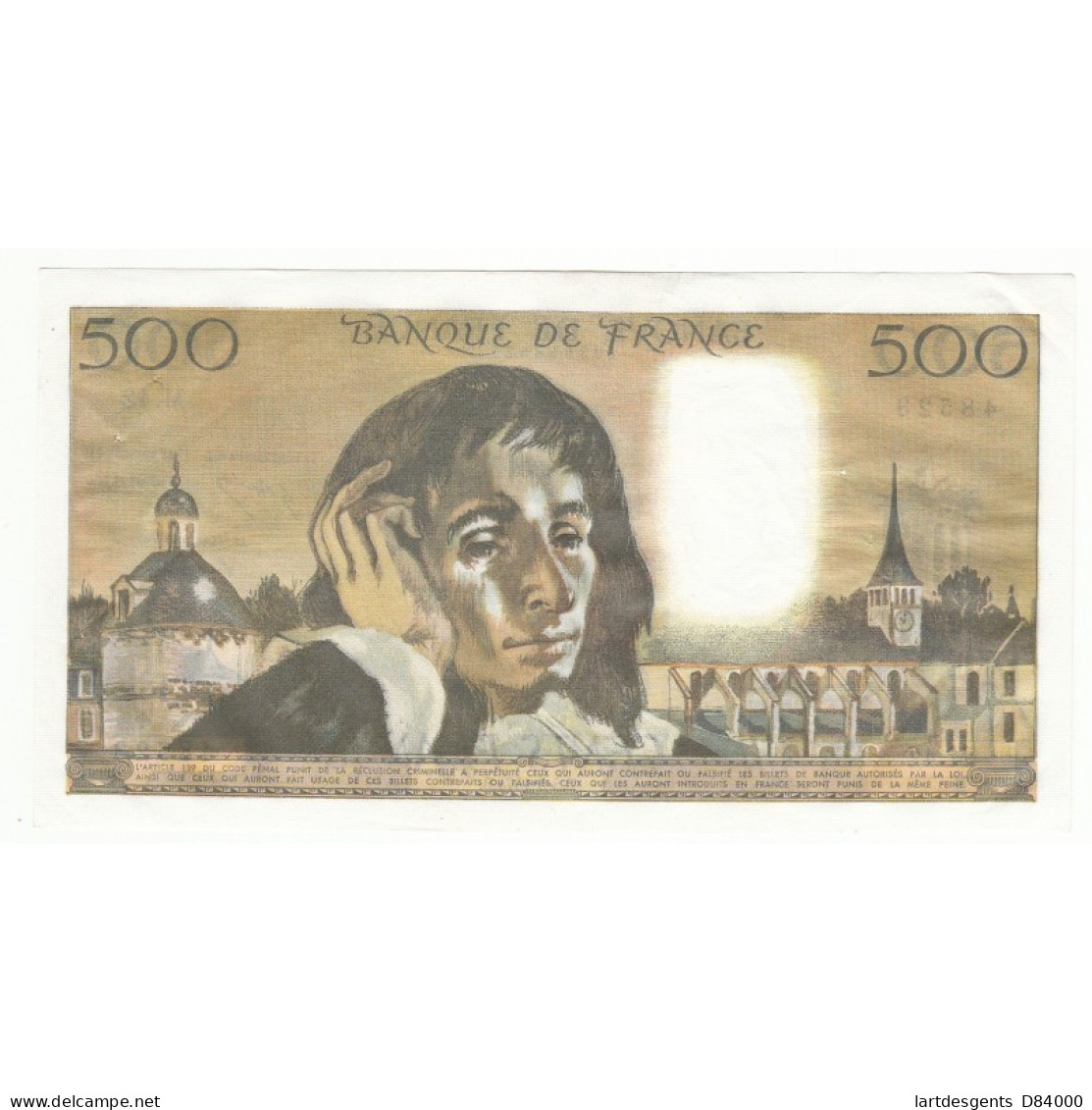 500 FRANCS PASCAL  05-09-1974  P/SUP FAY 71-11  M.42  48523 - 500 F 1968-1993 ''Pascal''