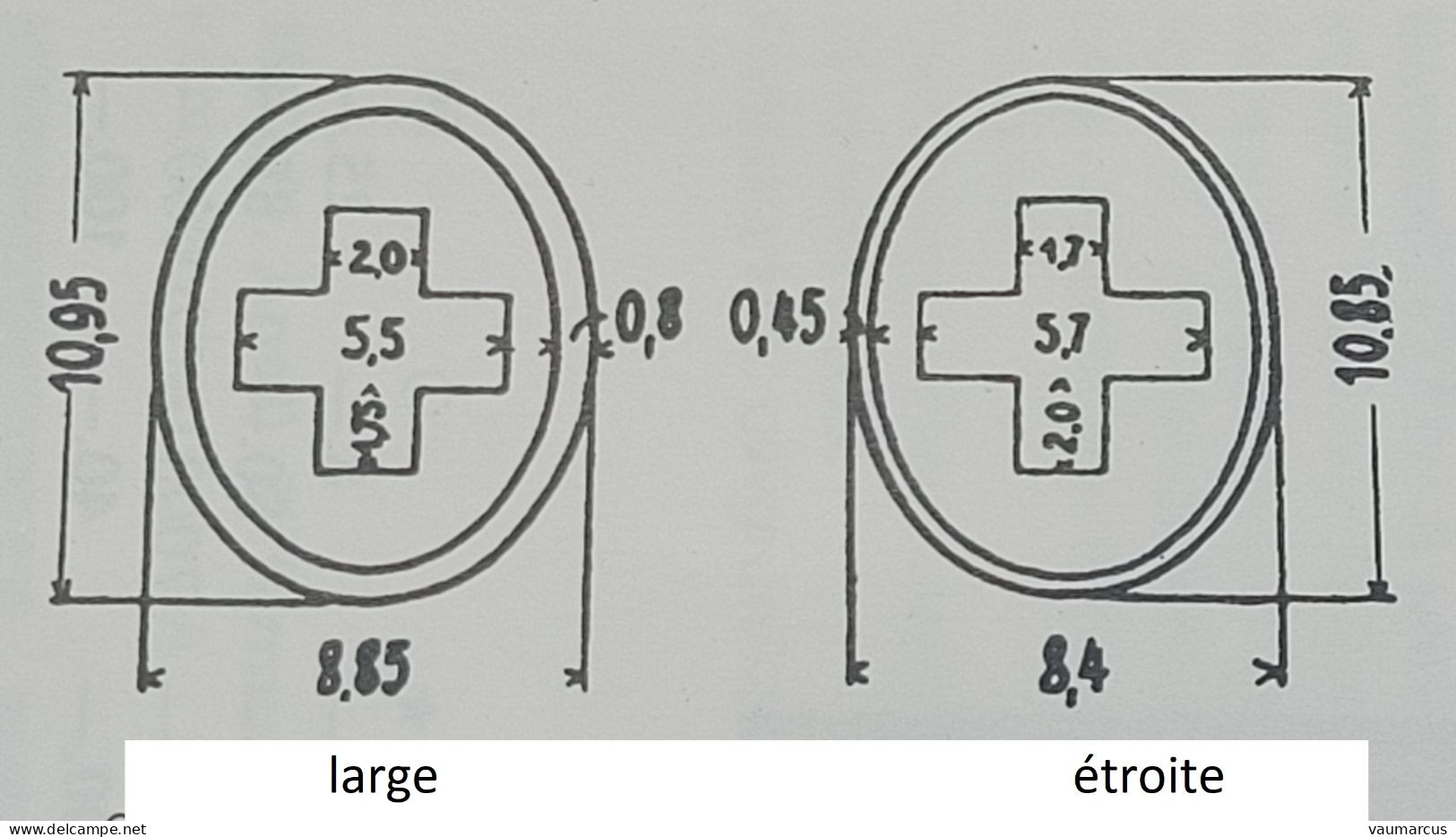 Zu  66C / Mi 58XC / YT 71 11½/11 Marque De Contrôle Large Obl. AFFELTRANGEN 10.11.94 LUXE Voir Image Et Description - Oblitérés