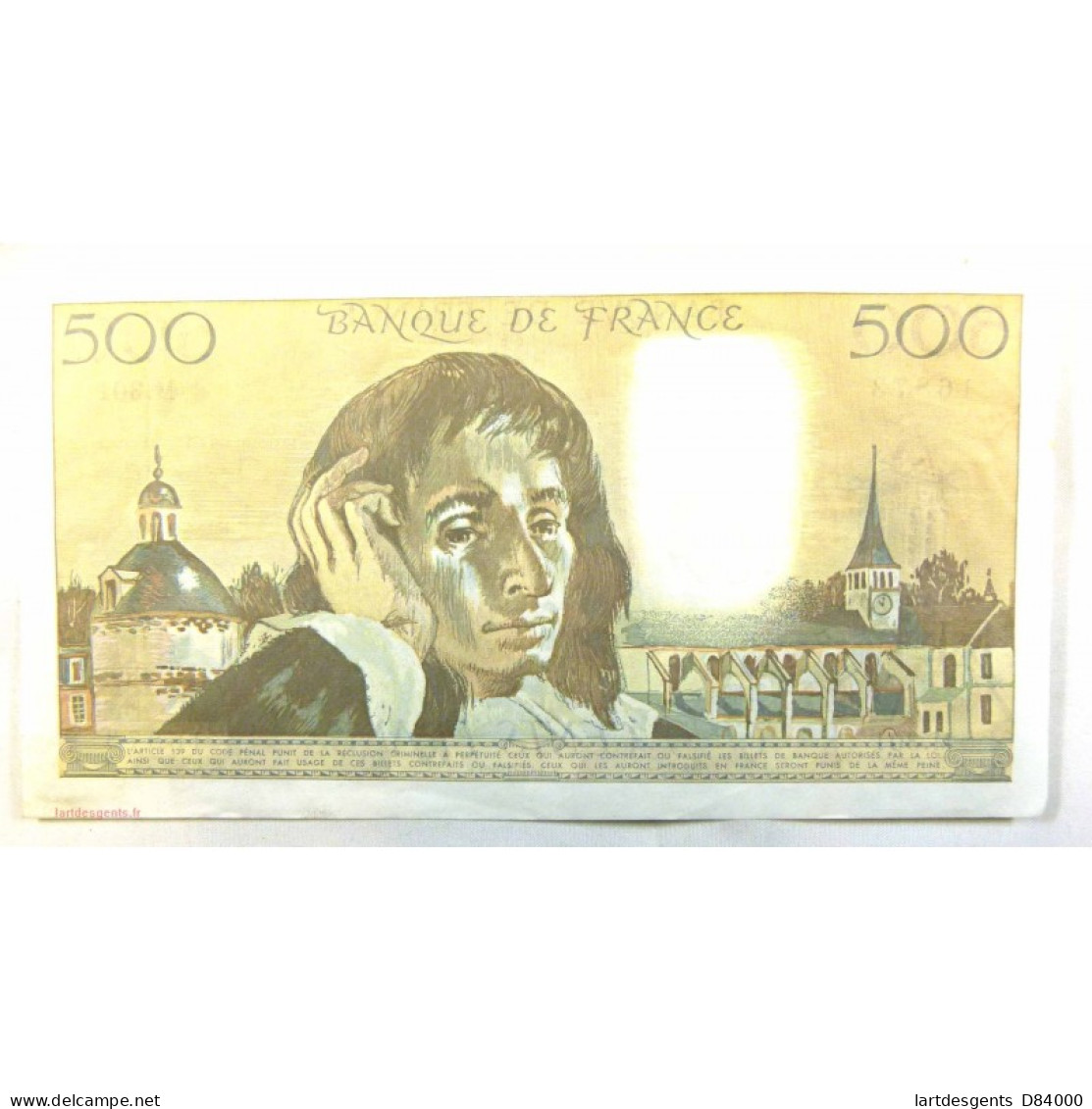 Pascal - 500 Francs 02-03-1989 M.301 SPL - 500 F 1968-1993 ''Pascal''