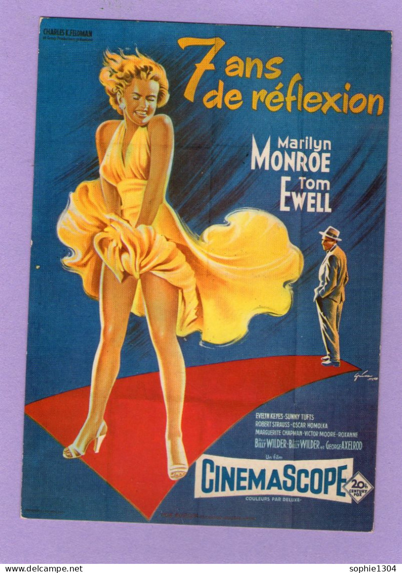 7 ANS DE REFLEXION - MARILYN MONROE - TOM EWELL - Posters Op Kaarten