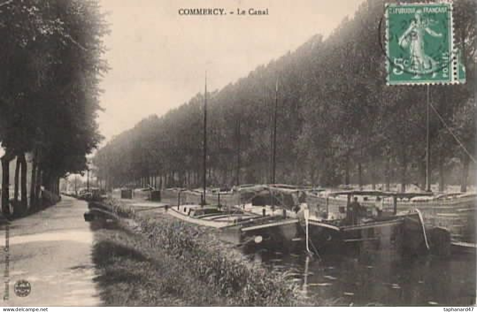 . 55 . COMMERCY . Le Canal . Péniches . - Commercy