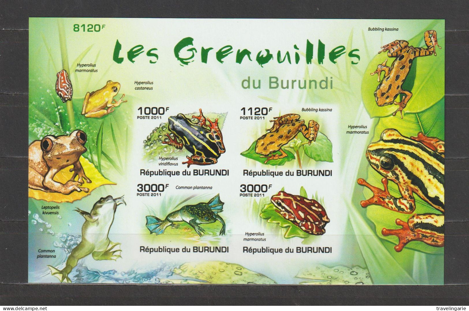 Burundi 2011 Frogs / Les Grenouilles S/S Imperforate/ND MNH/** - Blocks & Sheetlets