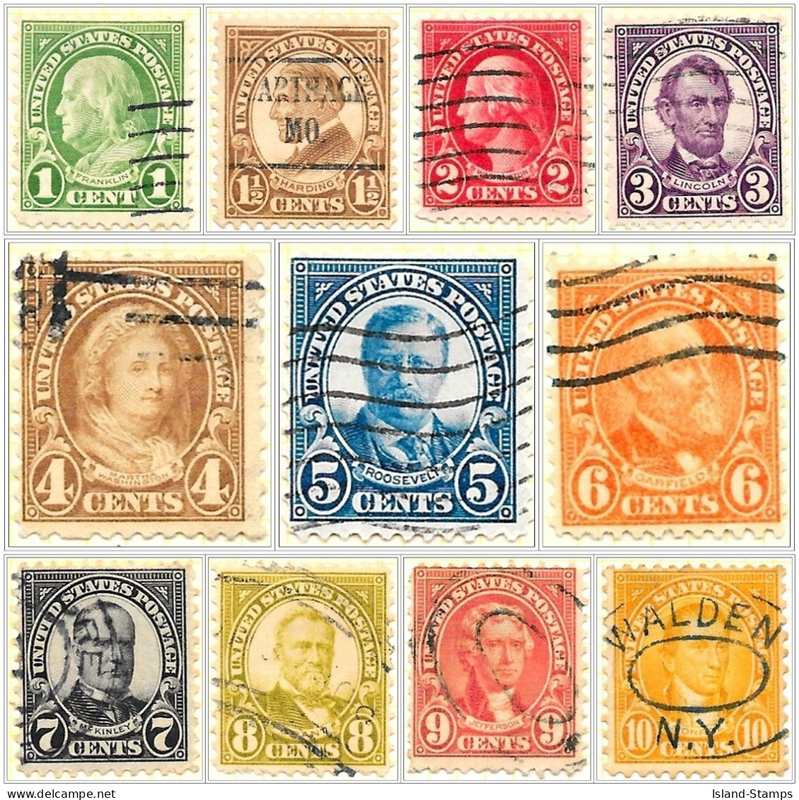 # 632//42 - 1926-28 Rotary Stamps, Set Of 11 + 3 Extras Used - Usati