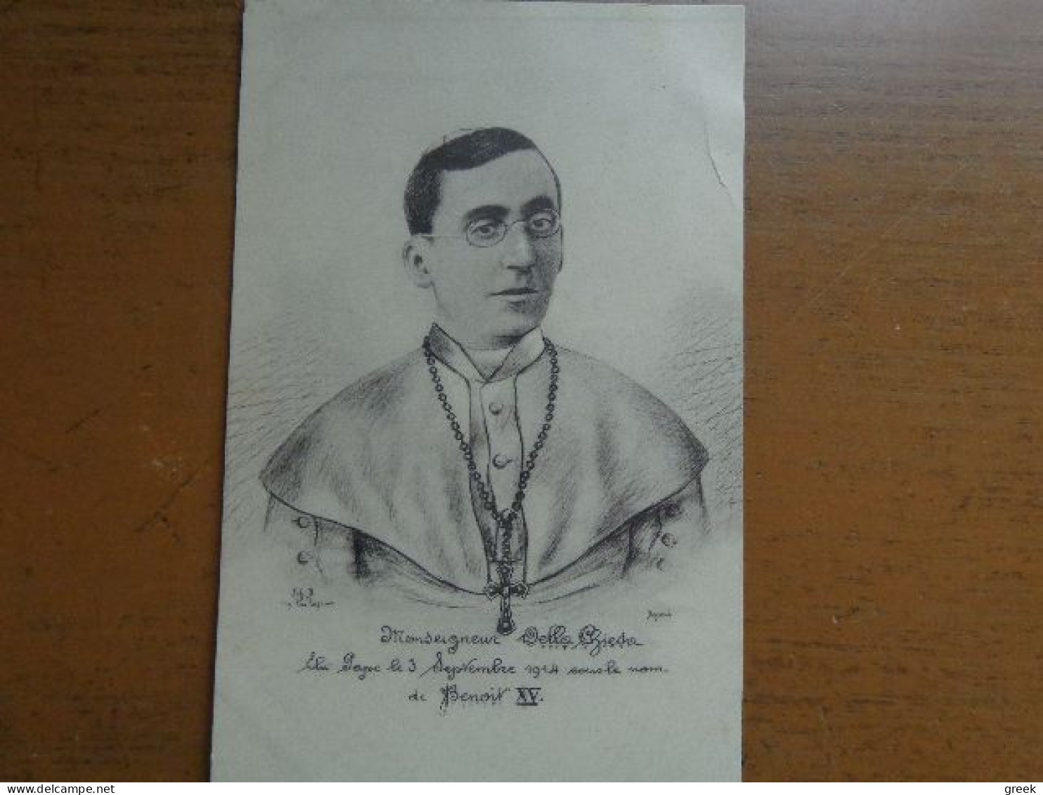 Monseigneur Della Chiesa, Elu Pape Le 3 Septembre 1914 Sous Le Nom De Benoit XV --> Onbeschreven - Päpste