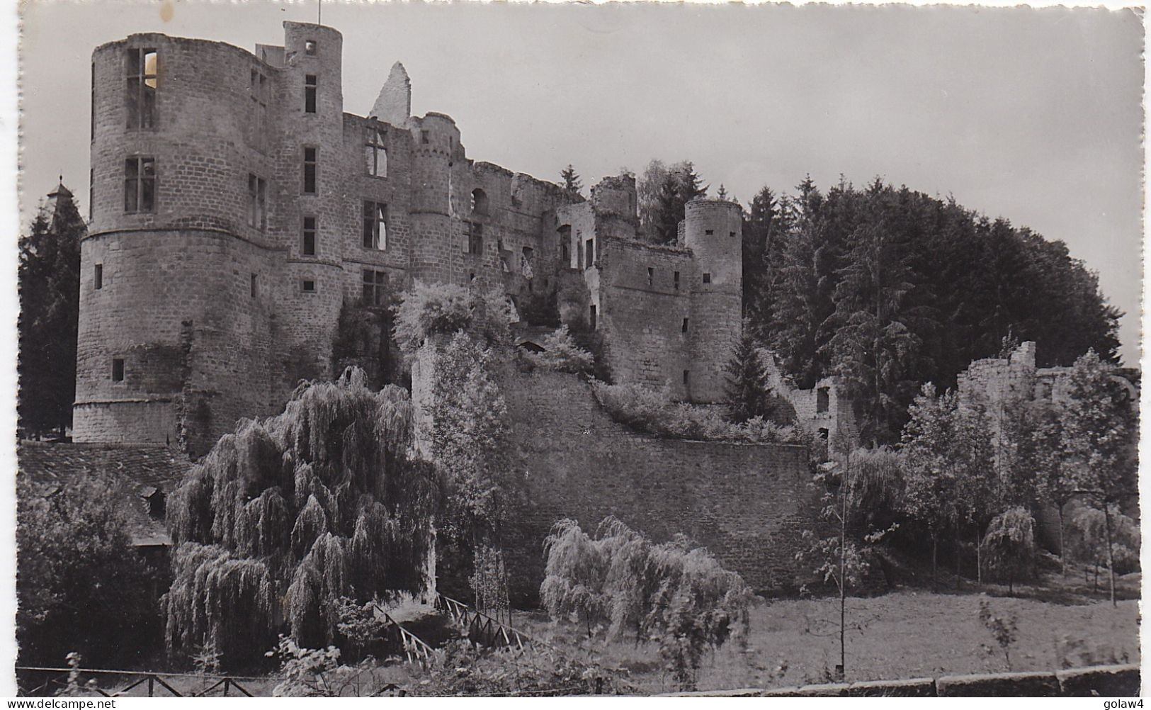 37132# CARTE POSTALE BEAUFORT ECHTERNACH TIMBRE LUXEMBOURG VALEUR NULLE TAXE GERBE Obl STRASBOURG BAS RHIN 1952 - Brieven En Documenten