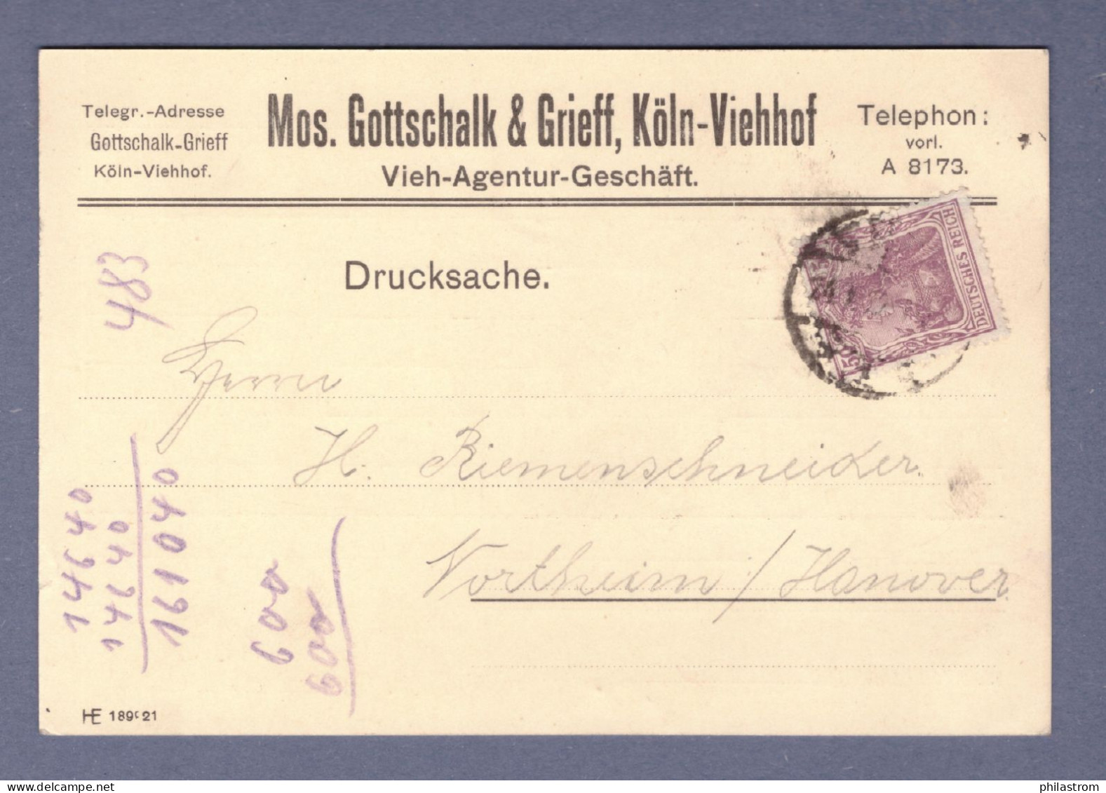 Weimar Firma Postkarte -  (CG13110-269) - Cartas & Documentos