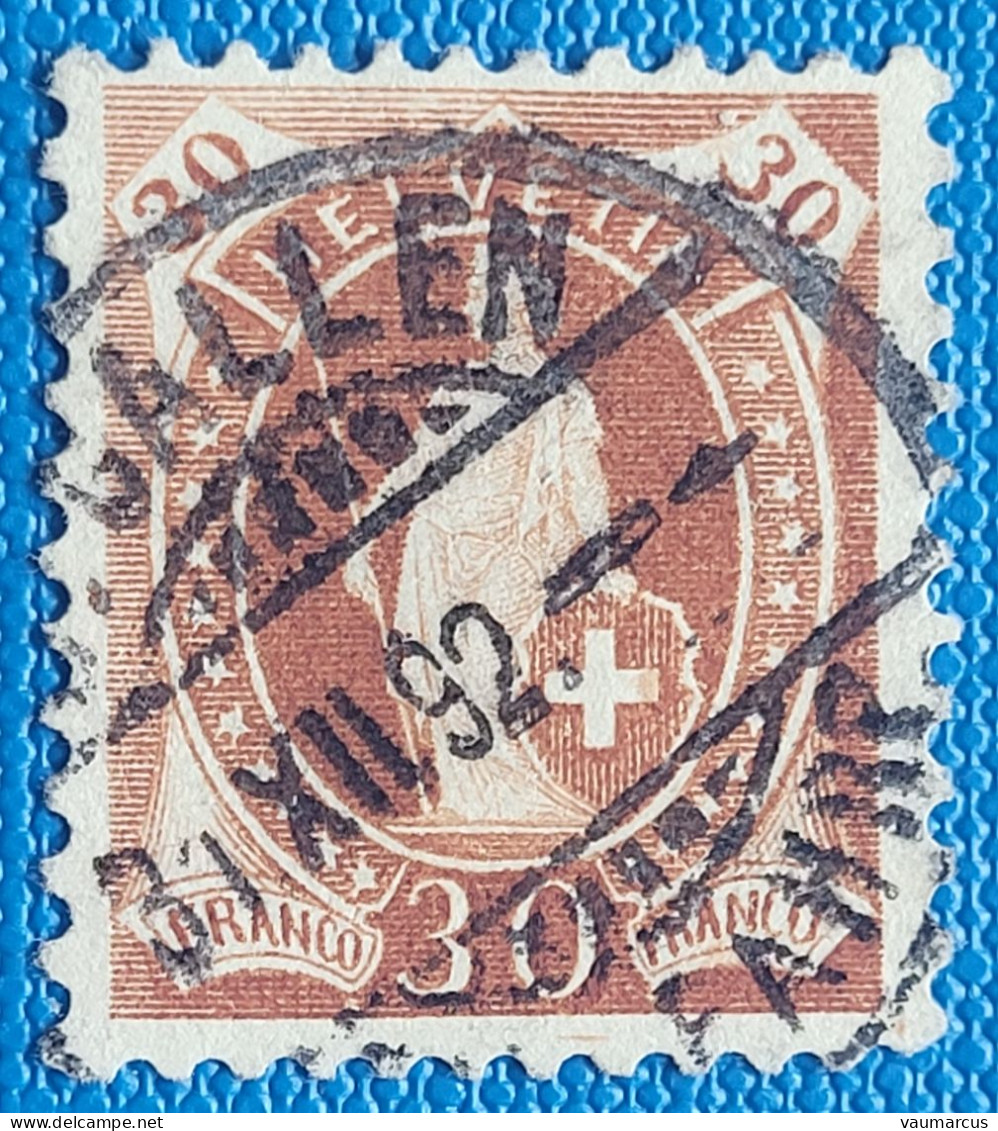 Zu  68C / Mi 60XC / YT 73 11½/11 Marque De Contrôle Large Obl. ST GALLEN 31.12.92 LUXE SBK 80 CH Voir Image+description - Used Stamps