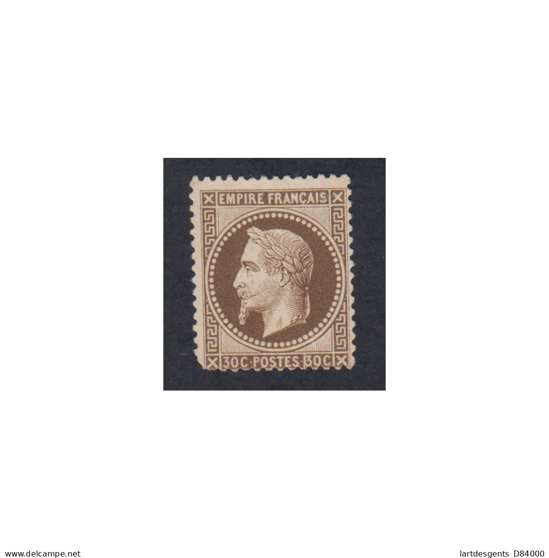 Timbre France N°30 Napoléon III 1867 Neuf Cote 325 Euros Lartdesgents - 1863-1870 Napoleone III Con Gli Allori