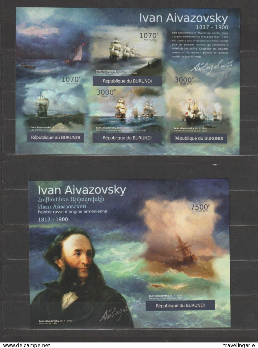 Burundi 2012 Ivan Alvazovsky (painter) Sailingships/voiliers S/S Imperforate/ND MNH/** - Other & Unclassified