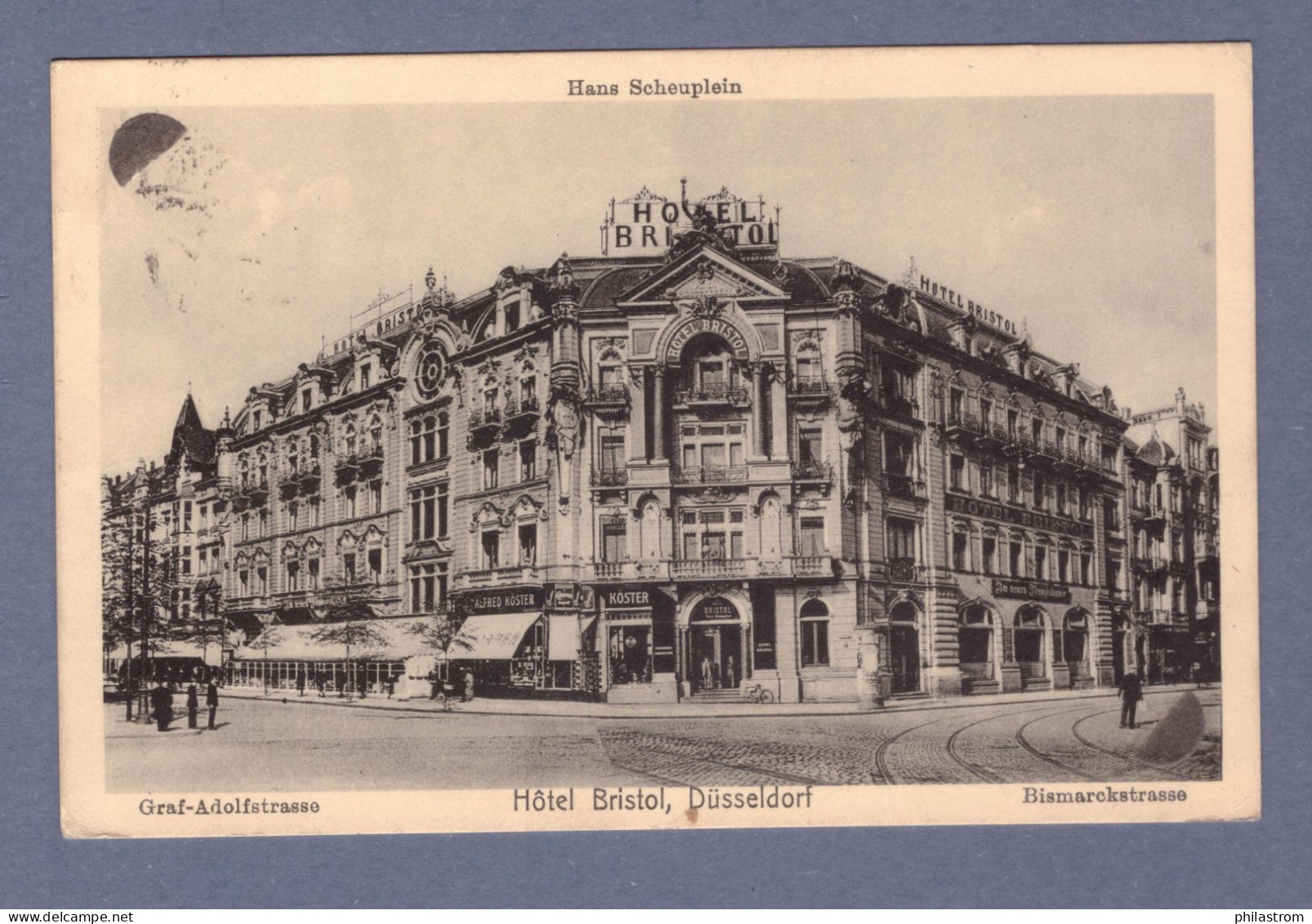 Weimar INFLA AK (Hotel Bristol, Düsseldorf ) Postkarte - Düsseldorf 15.4.22  (CG13110-270) - Briefe U. Dokumente