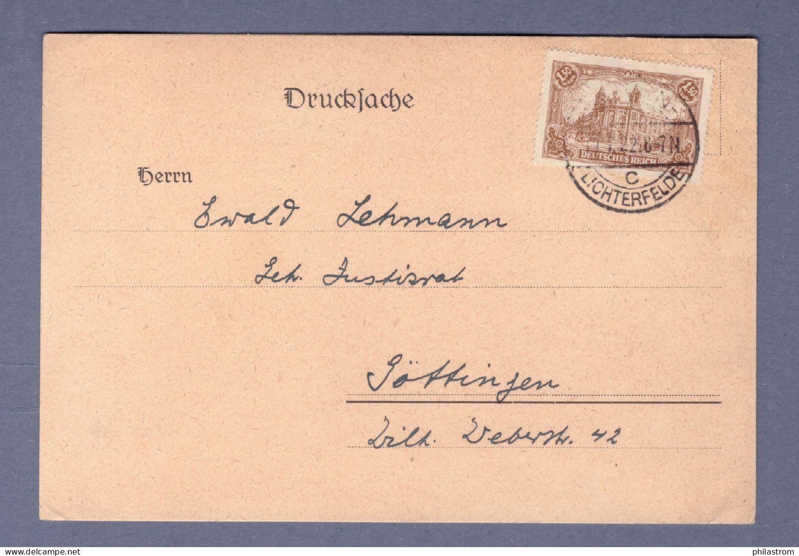 Weimar Postkarte - Reichsverband Der Kolonialdeutschen - Berlin-Lichterfelde 19.7.22  (CG13110-271) - Brieven En Documenten