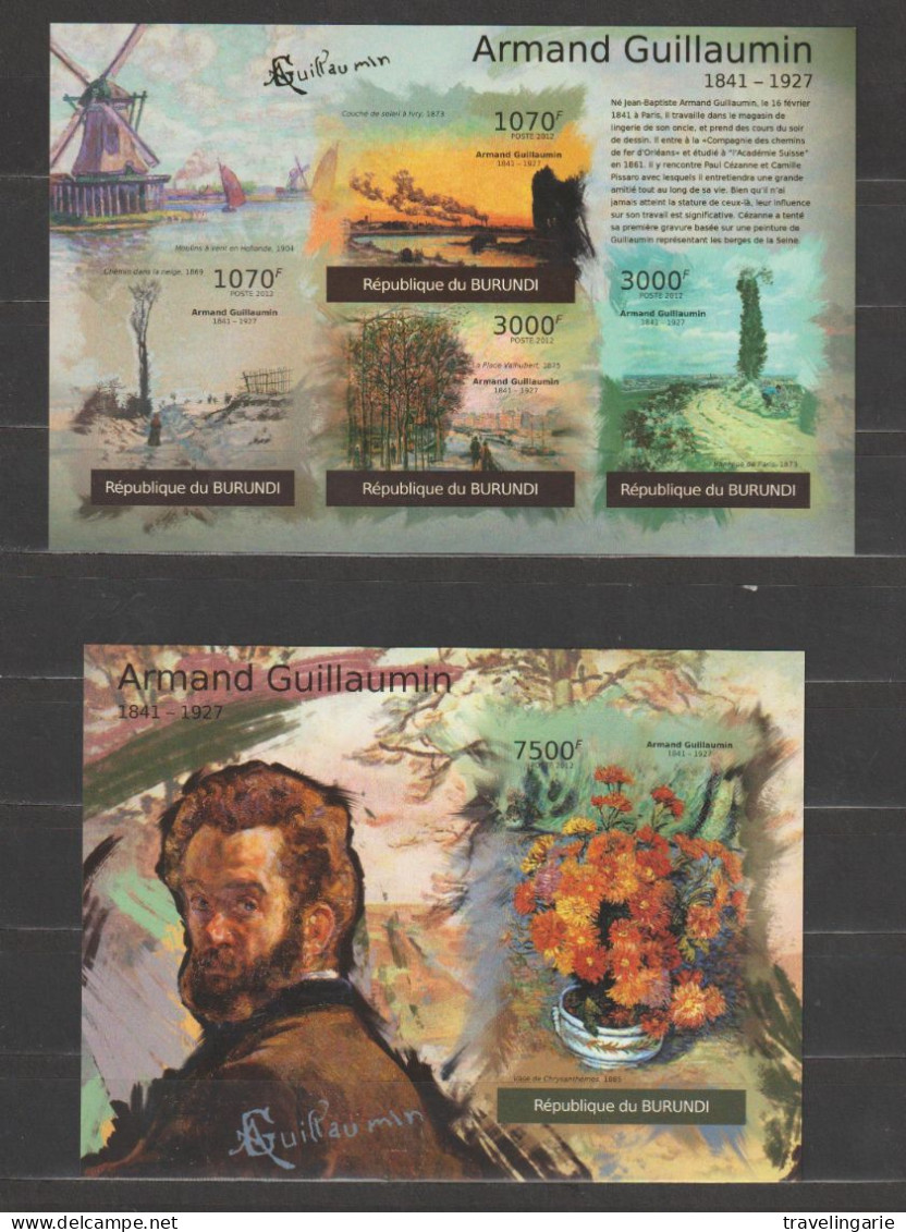 Burundi 2012 Armand Guillaumain (painter/peintre) S/S ND/Imperforate MNH/** - Hojas Y Bloques