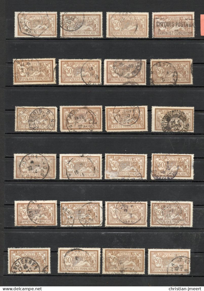 France Type Merson  80 Timbres Du 50 C - 1900-27 Merson