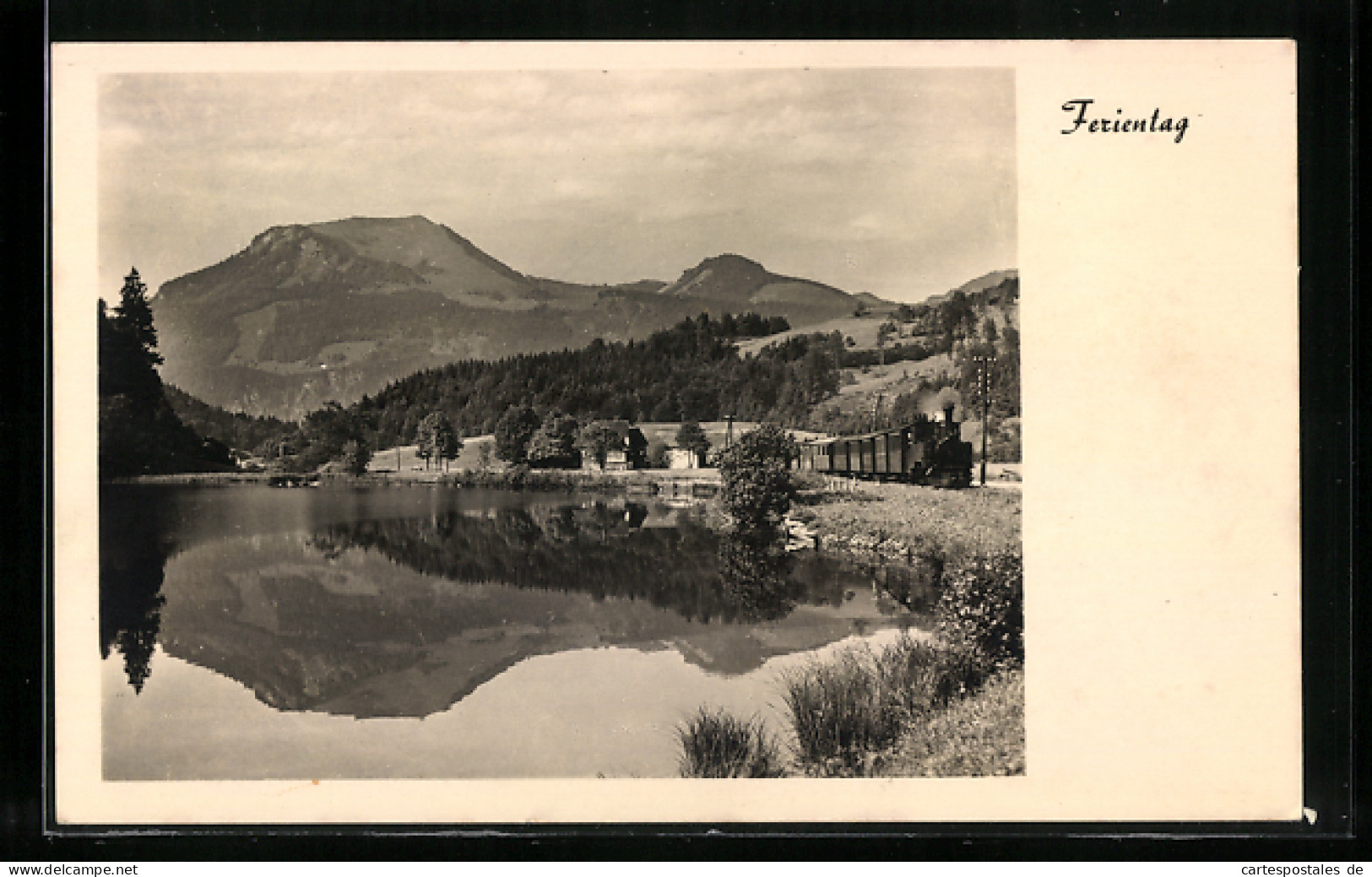 AK Bad Ischl, Partie Mit Eisenbahn Am Seeufer  - Sonstige & Ohne Zuordnung